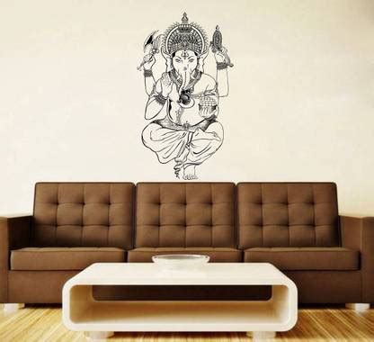 Dumdic Ganapathi Black Large Vinyl Wallsticker (80 cm x 46 cm) Large ...