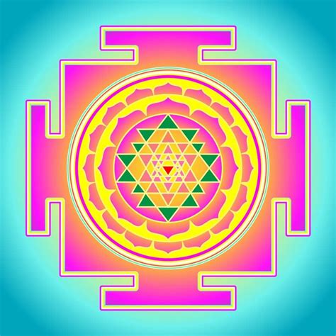 5 Ace Sri Yantra or Chakar Photo Wall Décor Sticker Paper Poster ...