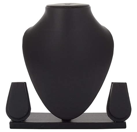 DOOR STEP SHOPPING Wooden Jewelry Necklace Earring Display 10 Inch ...