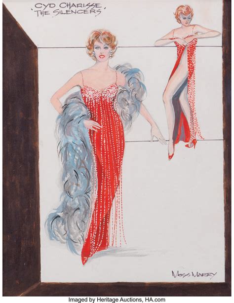 Cyd Charisse "Sarita" costume sketch by Moss Mabry for The | Lot #1381 | Heritage Auctions