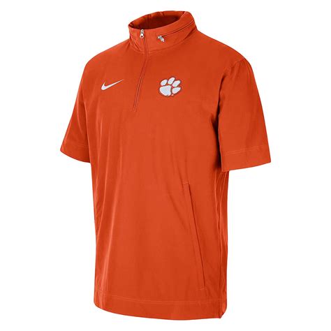 Nike Clemson Tigers Coaches Half-Zip Short Sleeve Jacket | Academy