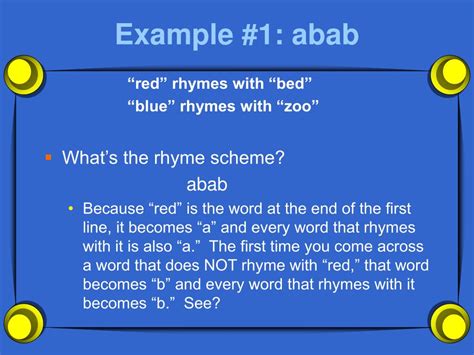 PPT - Rhyme Scheme PowerPoint Presentation, free download - ID:4807789
