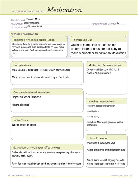 Betamethasone Active Learning Template - ACTIVE LEARNING TEMPLATES ...