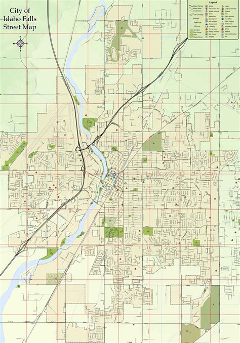 Carte Idaho Falls - Idaho