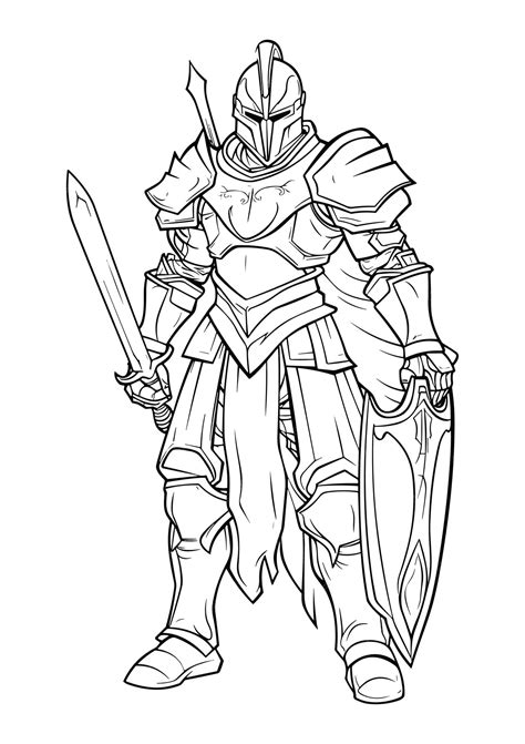 Fantasy Knight Coloring Pages