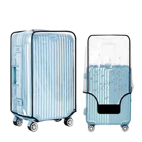 SonaBhu 28-Inch Waterproof Luggage Cover, Clear Suitcase Protector with ...