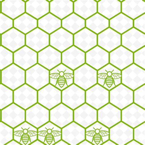 Seamless pattern of bees on a white background | Premium AI-generated PSD