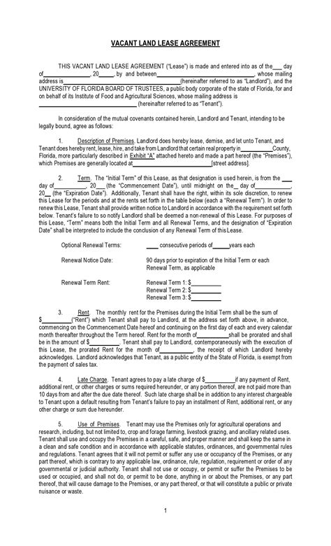37 FREE Land Lease Agreements [Word & PDF] ᐅ TemplateLab