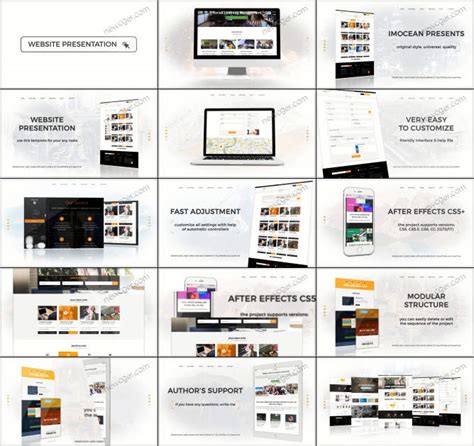 简洁黑白主题网站宣传介绍AE模板_新CG儿 - 数字视觉分享平台 | AE模板_视频素材_免费下载