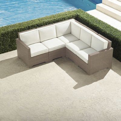 Small Palermo 5-pc. Modular Set in Dove Wicker with All-Weather ...