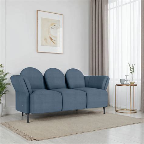Buy Denim Diana 3 Seater Stationary Sofas - Cutie