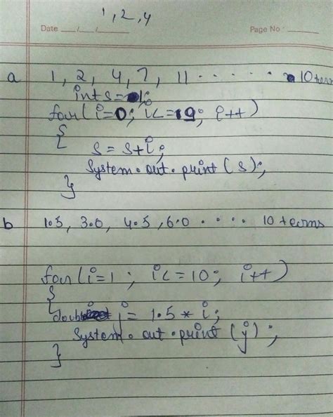 Write a Program in Java to display the first ten terms of the following ...