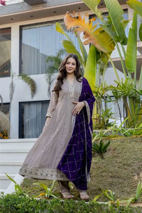 Elegant Vichitra Silk Anarkali Kurti Set - TRENDBUY India – TREND BUY