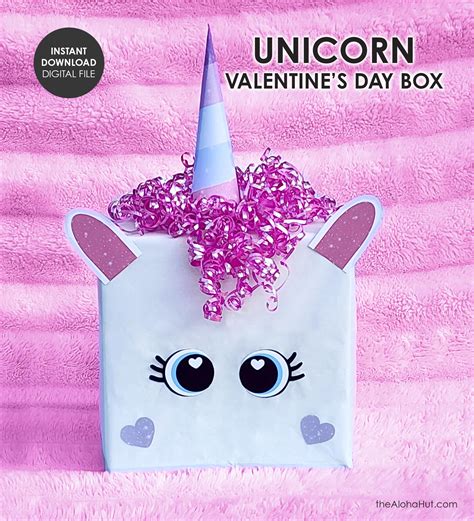 Unicorn Valentine's Day Box - Valentine Gift Craft DIY School Classroom ...