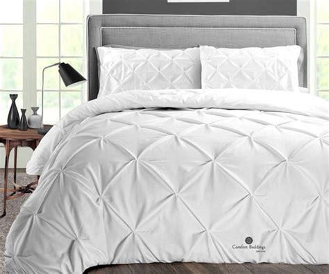 Pinch Pleat Duvet Cover King, Queen Sizes — comfortbeddings-usa