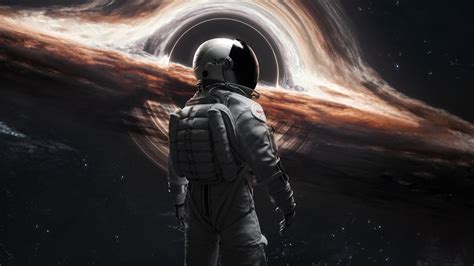 Wormhole Wallpaper 4K, Astronaut, Gargantua black hole - wallpaper of youtube