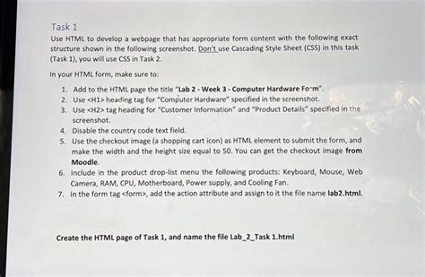 Image result for Sample of HTML Task