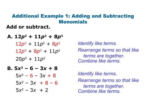Image result for Subtracting Polynomials Examples
