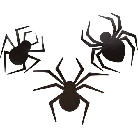 Creative Converting 9 Count Spiders Paper Cutout Assortment, Black ...