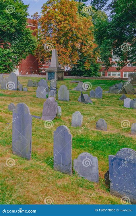 Tombstones in Copp`s Hill Burying Ground in North End, Boston, U Stock ...