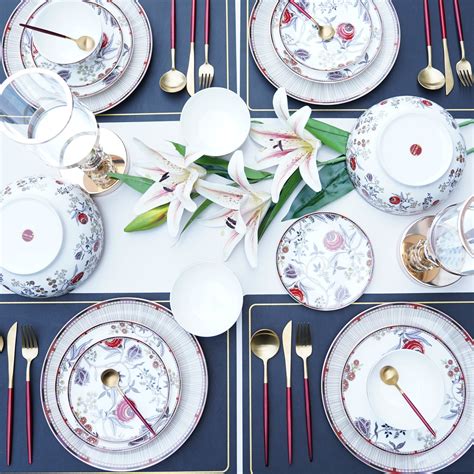 Marigold Gold Bonechina Luxury Dinner Set – 27 Pcs Premium Collection ...