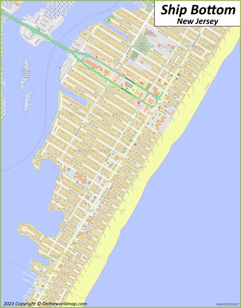 Ship Bottom Map | Long Beach Island, New Jersey - Ontheworldmap.com