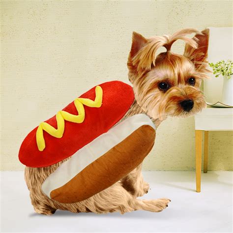 Pet Dog's Halloween Costumes, Hot Dog Apparel Dog Fancy Dress for Small ...