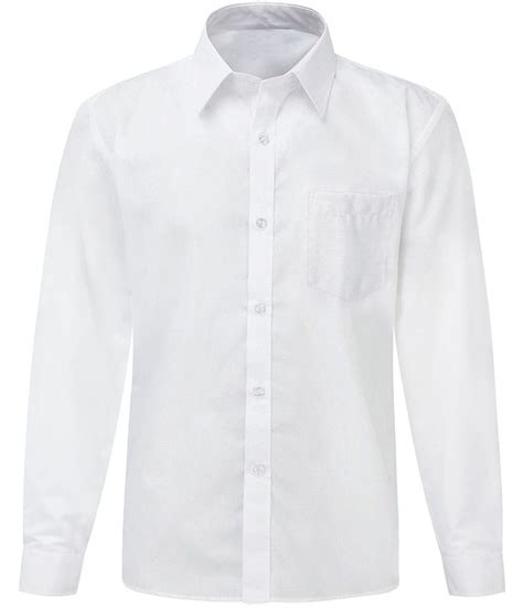 Girls Long Sleeve School Collar Shirt WHITE Back to School Uniform ...