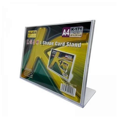 Acrylic Display Stand - KEJEA K170 A4 Display L- Shaped Card Stand ...