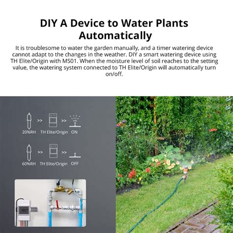 SONOFF MS01 WiFi Smart Garden Soil Moisture Sensor IP55 Waterproof Soil ...