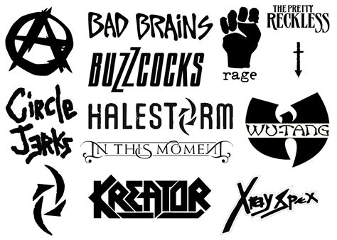 Vinyl Decal Heavy Metal/Punk Band Logos | Etsy