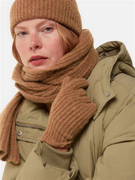 Whistles Lambswool Beanie Hat, Camel, One Size