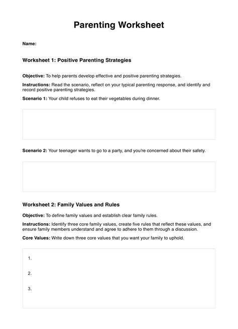 Parenting Skills Activities