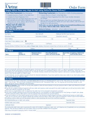 Aetna Order Form 2007-2026 - Fill and Sign Printable Template Online
