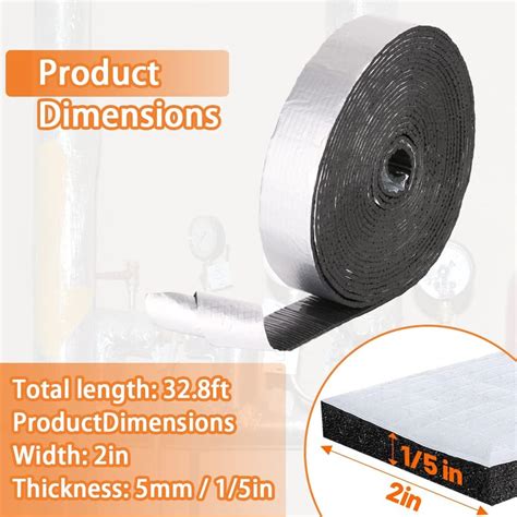 Buy Foam Insulation Tape, 2 Roll Pipe Wrap Insulation Roll Foam Freezer ...