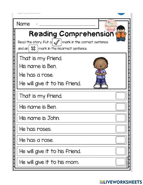 Reading Comprehension Worksheets 的图像结果