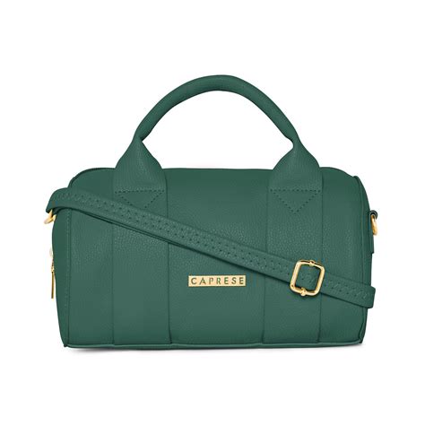 Buy Caprese Teresa Satchel Small Bottle Green @ Rs.1739 | Caprese Bags