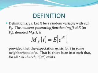 Image result for Moment Generating Function Applications