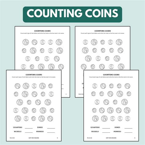 Printable Coin Worksheets, Counting Change, U.S. Money Skills, United ...