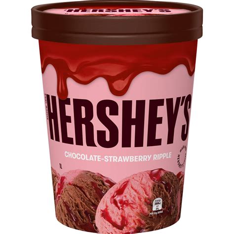 Hershey's Ice Cream Chocolate-strawberry Ripple 1l | Woolworths