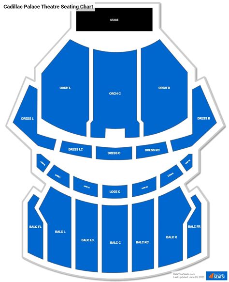 Cadillac Palace Theatre Seating Charts - RateYourSeats.com