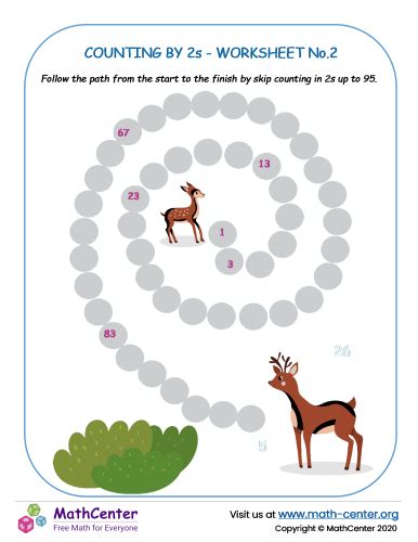 Second Grade Worksheets: Number Sequences and Patterns | Math Center