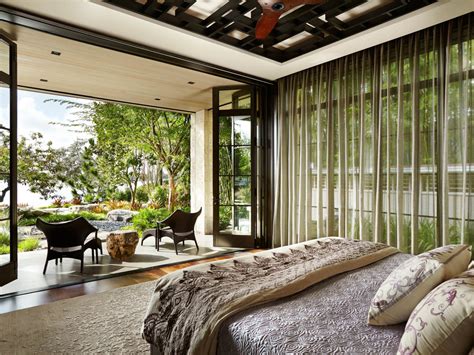 Download wallpaper interior, bedroom, terrace, Asian Inspired Home ...