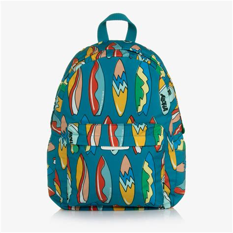 Stella McCartney Kids - Boys Green Graphic Backpack (45cm) | Childrensalon