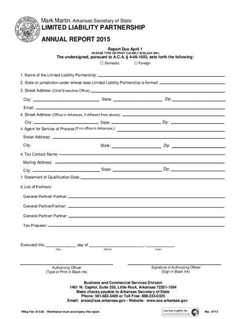 Fillable Online arkansasinc. - Arkansas Secretary of State Fax Email ...