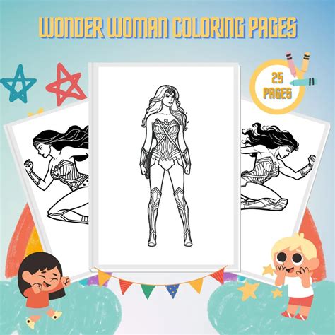 25 Wonder Woman Coloring Pages - Download Now!