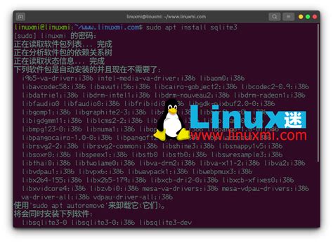 SQLite Linux 的图像结果