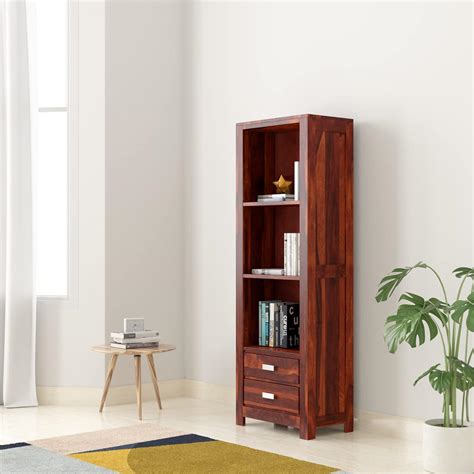 Amazon Brand - Solimo Zebulon Solid Sheesham Wood Book Shelf with 3 ...