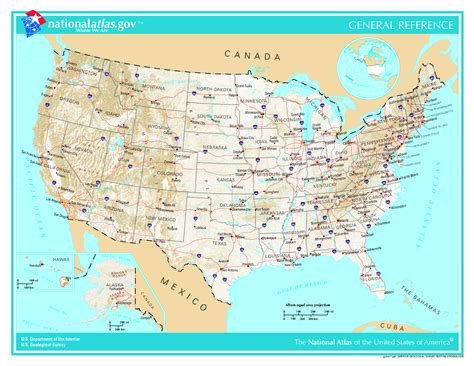 Large administrative and topographical map of the USA. The USA large ...