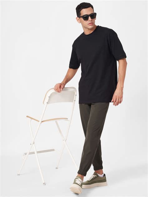 Buy Round Neck Solid Half Sleeve Oversized T-Shirt | Zu Clothing
